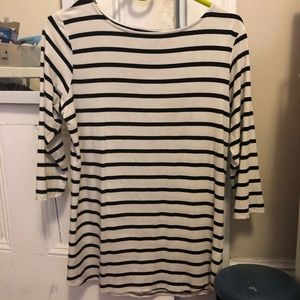 Colette - piper knit top black and white stripes